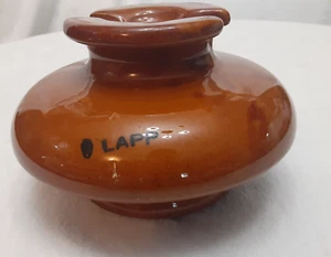** (1) Antique Medium Brown Ceramic Porcelain Electric Insulator ( 7 x 4 1/2" ) - Picture 1 of 5