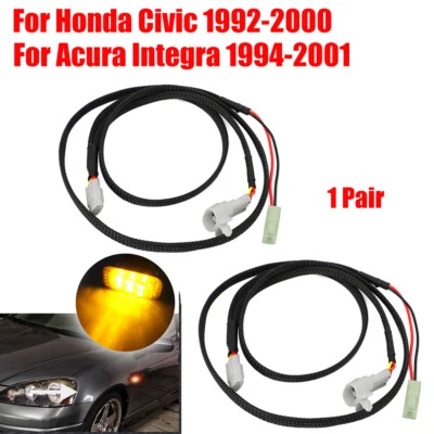 Para Honda Civic Acura Integra EG DC EK JDM Luz Marcadora Lateral Arnés de Cable Enchufe Foto 1 de 4