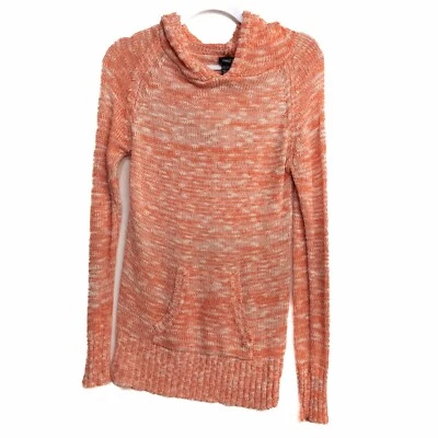 Женский оранжевый свитер Rue 21 однотонный карман с капюшоном пуловер с длинным рукавом размер XL - Изображение 1 из 4