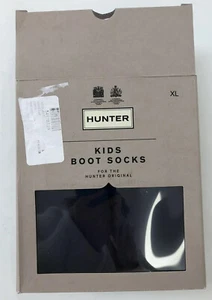 NWT Hunter Kids XL US 4-6K Original Boot Socks Ladybird Patch Navy Fleece New - Picture 1 of 8