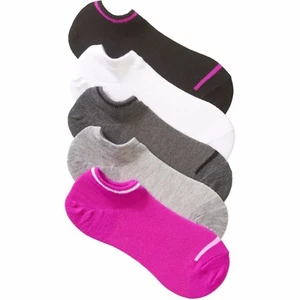 No Boundaries No Show Socks 5 Pair Women's Shoe Size 4-10 Black  #25 - Picture 1 of 2
