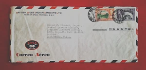 Sobre de correo aéreo BWIA para aviones Lockheed 1946 sellos - Imagen 1 de 3