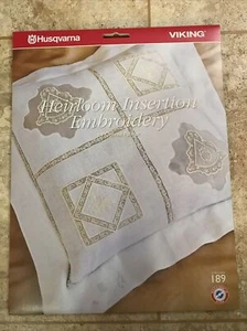 HUSQVARNA VIKING # 189- "HEIRLOOM INSERTION EMBROIDERY" CD - Picture 1 of 2