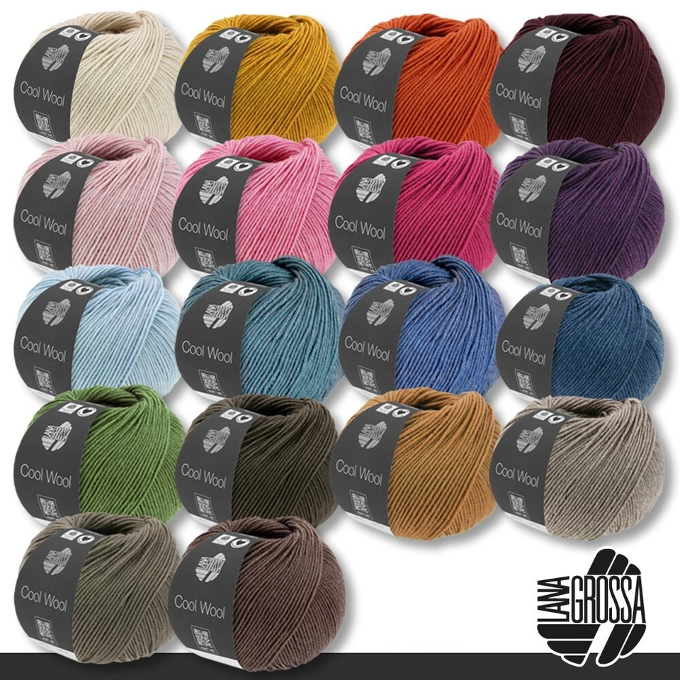 Lana Grossa 3x50 g Cool Wool Mélange Schurwolle Merino Stricken Wolle  18 Farben - Bild 1 von 1