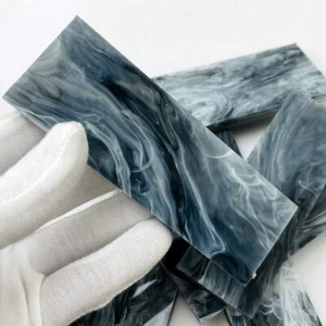 2PCS Marble Texture Acrylic Handle Material DIY Knife Sword Scales Blank Making - Picture 1 of 4