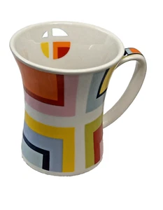 Churchill 60’s-70’s Style Square Abstract Modern India Colorful Flared Cup P74 - Picture 1 of 13