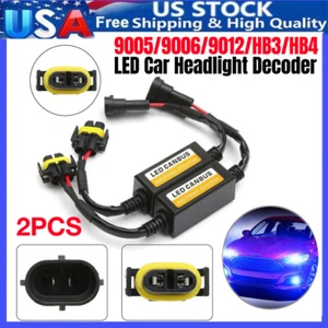 2PC 9005/9006 LED Headlight Canbus Decoder Error Anti Flicker Resistor Canceller - Picture 1 of 13