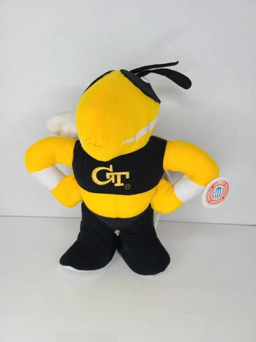 Georgia Tech Yellow Jackets Mascot Plush 12'' Ramblin Wreck NCAA Factory w/ Tag Cover