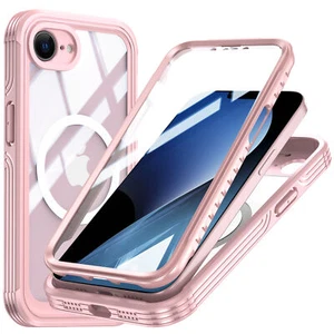 Fr Apple iPhone 16e 2025 Shockproof Mag Safe Case with Built-in Screen Protector - Picture 1 of 8