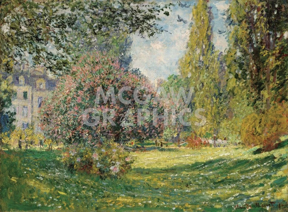 Parc Monceau 1876, Claude Oscar Monet, Wall Decor Art Print 11" x 14" 2607 - Image 1 of 1