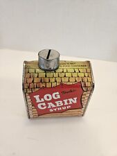 Vintage Towle's Log Cabin Syrup Coin Bank Tin Can