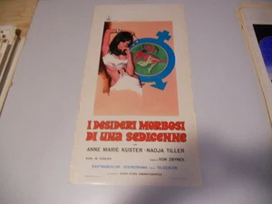 LOCANDINA ORIGINALE I DESIDERI MORBOSI DI UNA SEDICENNE NADJA TILLER 1973 - Picture 1 of 1