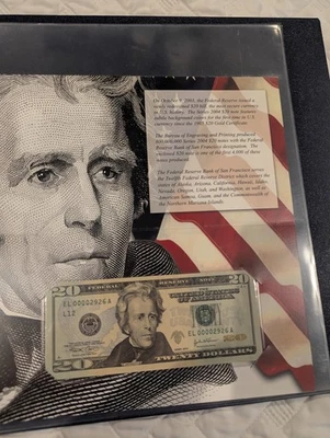 Low serial # Federal Res Note Collection $20, $10, $5s with Binder Uncirculated - Image 1 of 4