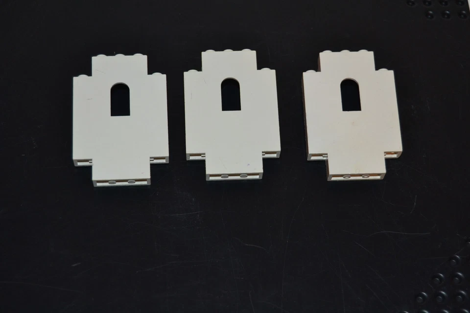 E053 Lego 3x Piraten Burgpanel Burgmauer 2 x 5 x 6 Wand mit Fenster 4444 in weiß - Bild 1 von 1