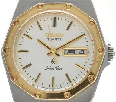 Vintage [Exc+5] Seiko Silverwave 3423-0190 Relógio Feminino de Quartzo Dois Tons JAPÃO - Imagem 1 de 4