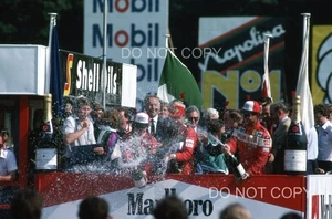 DIDIER PIRONI NIKI LAUDA TAMBAY PODIO 35MM DIAPOSITIVA FOTOGRAFIA 1982 BRITISH GP F1 - Foto 1 di 3