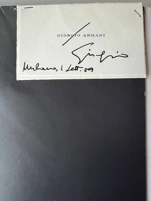 🕊️ RIP Giorgio Armani Autographed Catalog 1989 Signed Rare Collectible signiert - Bild 1 von 4