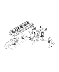 Genuine Mopar Water Outlet Tube 68723334AA - Foto 1 di 4
