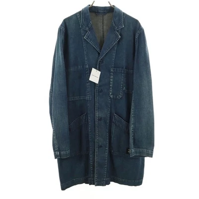 Abrigo de mezclilla sin usar uniforme experimento hecho en Japón Washed Shop 1 8 oz suave para hombre Foto 1 de 4
