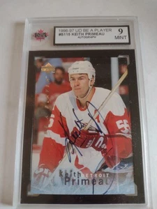1996-97 UPPER DECK UD BE A PLAYER #S115 KEITH PRIMEAU KSA 9 MINT AUTO AUTOGRAPH - Picture 1 of 2