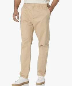 Men’s Tapered Fit Elasticsted Waist Chino Pants Men’s Large 30” Inseam Sand - Bild 1 von 5