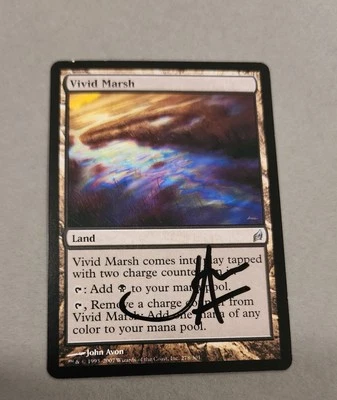 MTG Magic Vivid Marsh Signed Artist Proof X1 LRW Lorwyn John Avon - Image 1 of 2