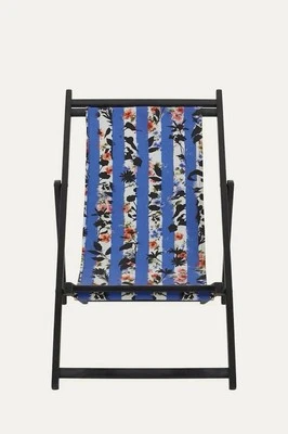 ¡NUEVO EN CAJA! Silla de cubierta de rayas azules y blancas Off-White Virgil Abloh  Foto 1 de 3