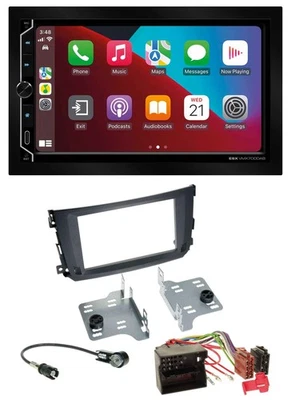 ESX 2DIN DAB USB MP3 Bluetooth Autoradio für Smart ForTwo 2010-14 Quadlock - Bild 1 von 4