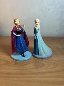 Anna Elsa Frozen Tortenaufleger Spielzeug 5" schwerer runder Ständer glitzernd - Bild 1 von 9