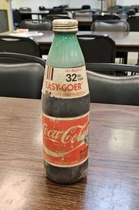 VINTAGE GREEN PLASTIC 32 OZ "EASY-GOING" COCA-COLA BOTTLE FROM 1970's UNOPENED - Picture 1 of 6