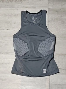 Herren Nike Pro Hyperstrong gepolstert Kompression Basketball großes Tank grau - Bild 1 von 5