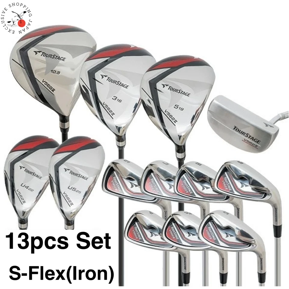 Bridgestone Tour Stage V562Ⅱ Club Set 13pcs 1W/3,5W/4,5H/6-sw(S-Flex)/PT FUBUKI - Image 1 of 4