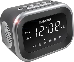 Big Bang Super Loud Alarm Clock, 6 Sounds, up to 115Db, Silver/Black, LED Displa - Picture 1 of 12