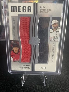 2023/24 Upper Deck Premier Ovechkin / Kuznetsov Mega Dual Patch 27/49 PM2-OK - Picture 1 of 2