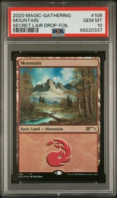 Secret Lair Drop Series #106 Mountain (106) (Bob Ross) Foil PSA 10 - Image 1 of 2