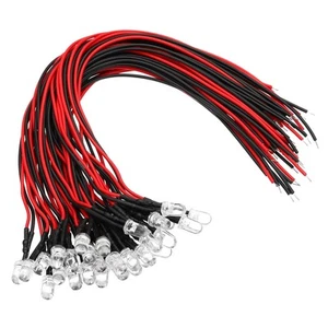 5mm LED Light Emitting Diodes, 30 Pcs 12V DC Pre Wired Mini LED Lights Bulb L... - Picture 1 of 5