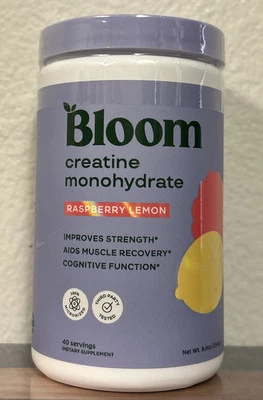 Bloom Nutrition Creatina Monohidrato en Polvo - Frambuesa Limón 9 OZ Exp. 12/26 Foto 1 de 3