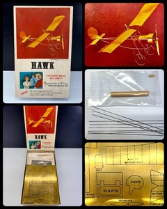 HAWK Brass Model Airplane Metal Sculpture Kit Vintage 1975 Complete Kit NIB D47 - Picture 1 of 17