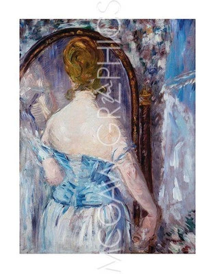 Impresión artística de decoración de pared Before The Mirror Woman, Edouard Manet 14" x 11" 2092 Foto 1 de 2