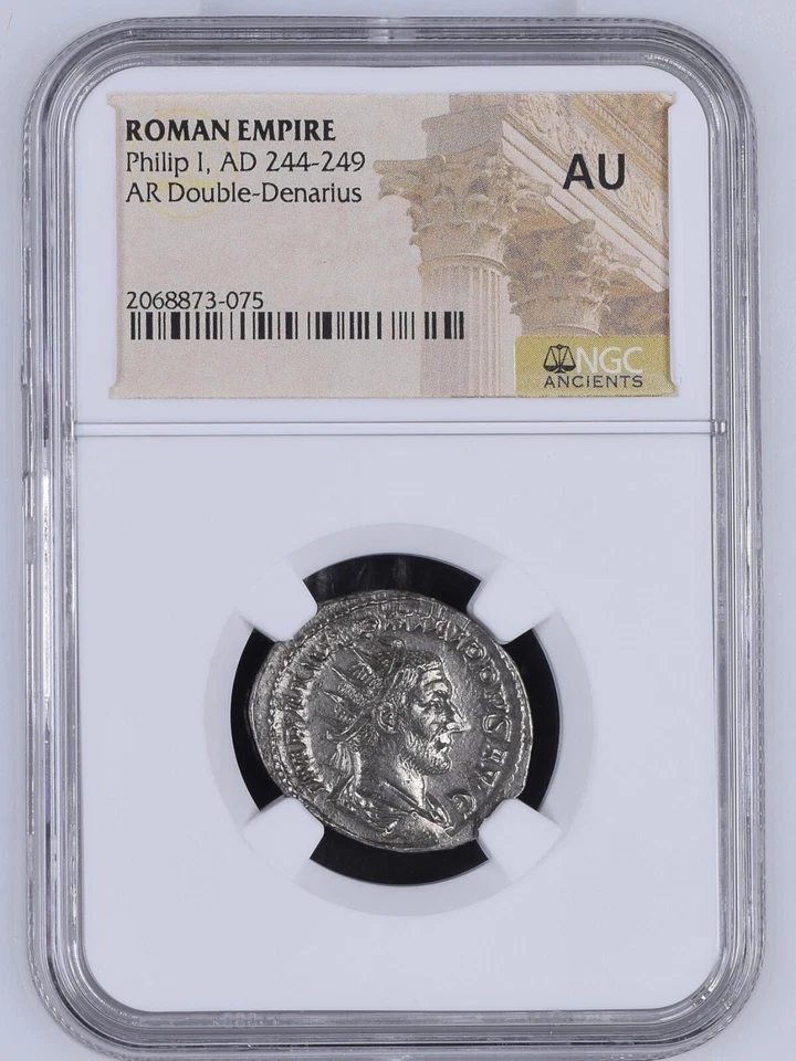 NGC AU Antoninianus of Philip I the Arab AD244-249 NGC Ancients Double Denarius - Image 1 of 4
