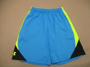 Under Armour Size L Boys Blue Stretch Waist Pocket Breathable Running Shorts 871 - Picture 1 of 5