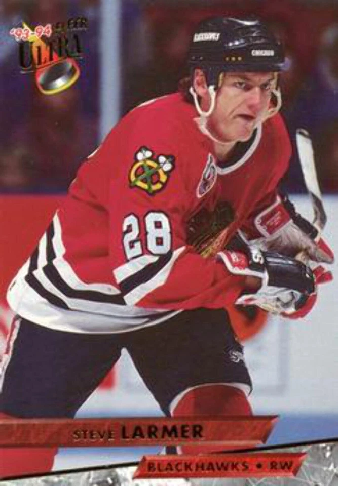 #129 Steve Larmer - Chicago Blackhawks - 1993-94 Ultra Hockey - Image 1 of 1