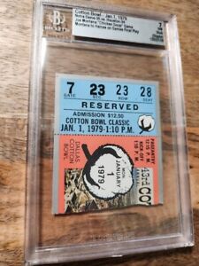 1979 Cotton Bowl Ticket Stub - Joe Montana "Chicken Soup Game" Notre Dame, BAS 7