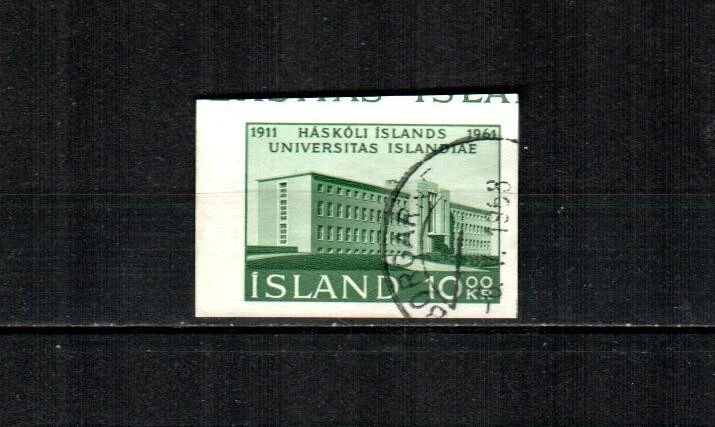 ISLANDIA Scott's 344 (1v - Imperf.) Universidad de Islandia en estado bastante bueno usado (1961) #1 Foto 1 de 1