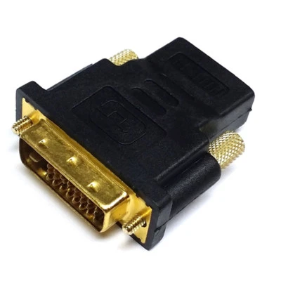 Hdmi femmina Adattatore a DVI Maschio M-F Connettore Per HDTV Nero Nuovo su - Immagine 1 di 4