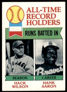 1979 Topps #412 Hack Wilson/Hank Aaron ATL EX-EXMINT *576