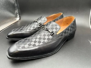 Mezlan Size 10 M Black Leather Buckle loafer Spain Dress Shoes MEN'S - Picture 1 of 8