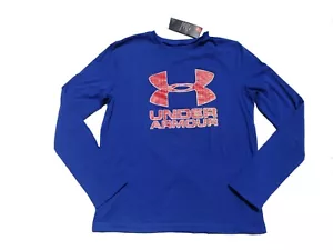 New Boys Under Armour Shirt Size YXL Long Sleeve Heatgear - Imagen 1 de 6