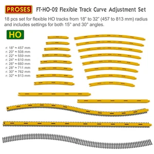 NEW! 18 PCS Flexible Track Laying Set Radius 18"-32" (457-813 mm) 15-30 Degrees - Picture 1 of 3
