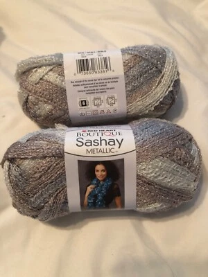 2 skeins Red Heart Yarn Boutique Sashay Opal METALLIC - Image 1 of 2